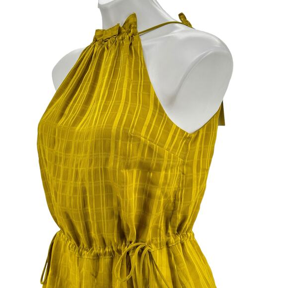 Ted Baker Women’s Cliara Blouse Size 1 US 4 Drawstring Waist Halter Tops Yellow - Picture 12 of 12